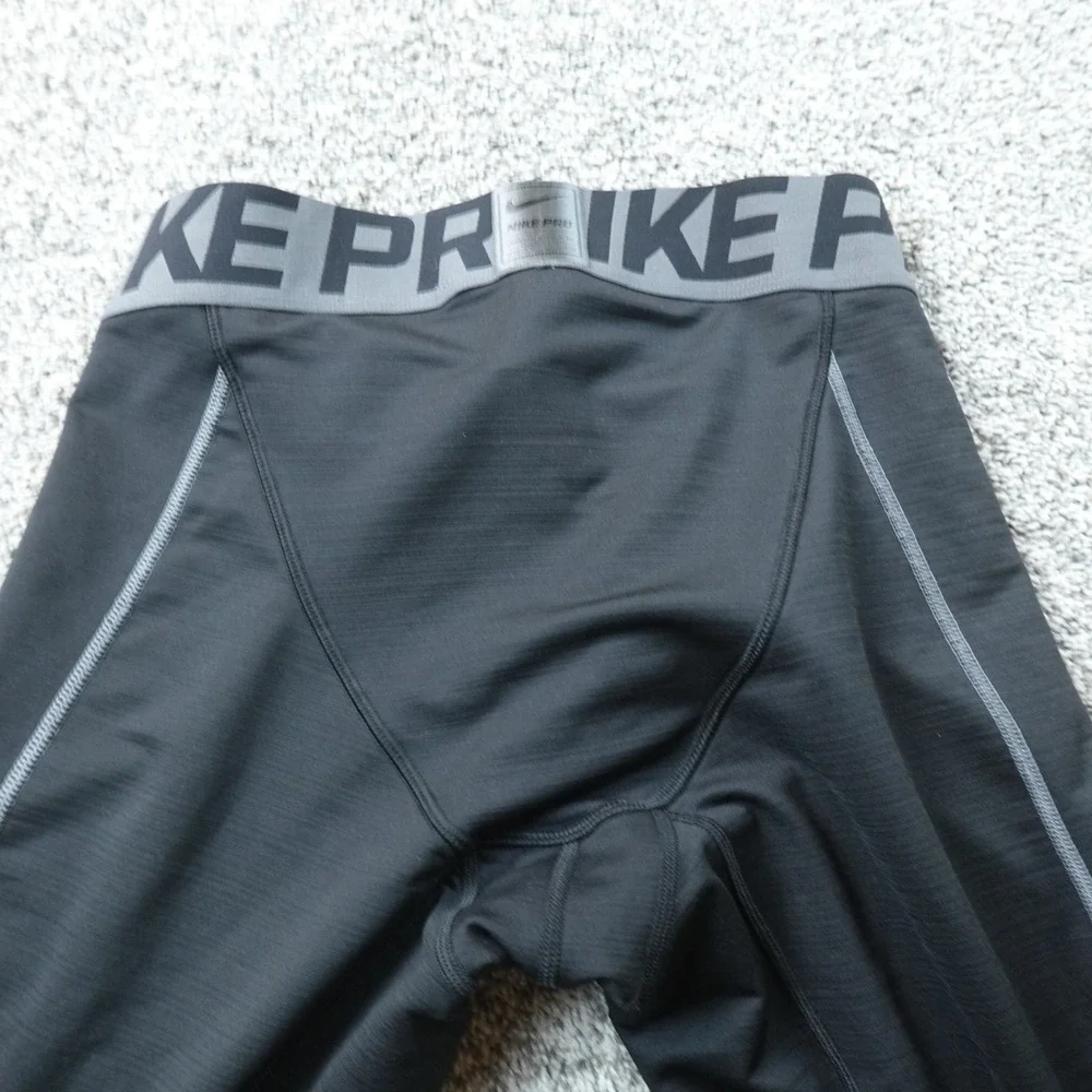 Nike Pro Leggings Mens L Black Hyperwarm Compression Gym Pants Athletic Workout